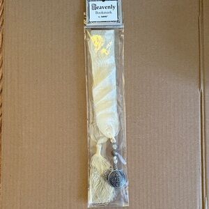 GANZ Cream Heavenly Bookmark with Silver Charm